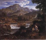 Joseph Anton Koch Waterfalls at Subliaco Germany oil painting artist